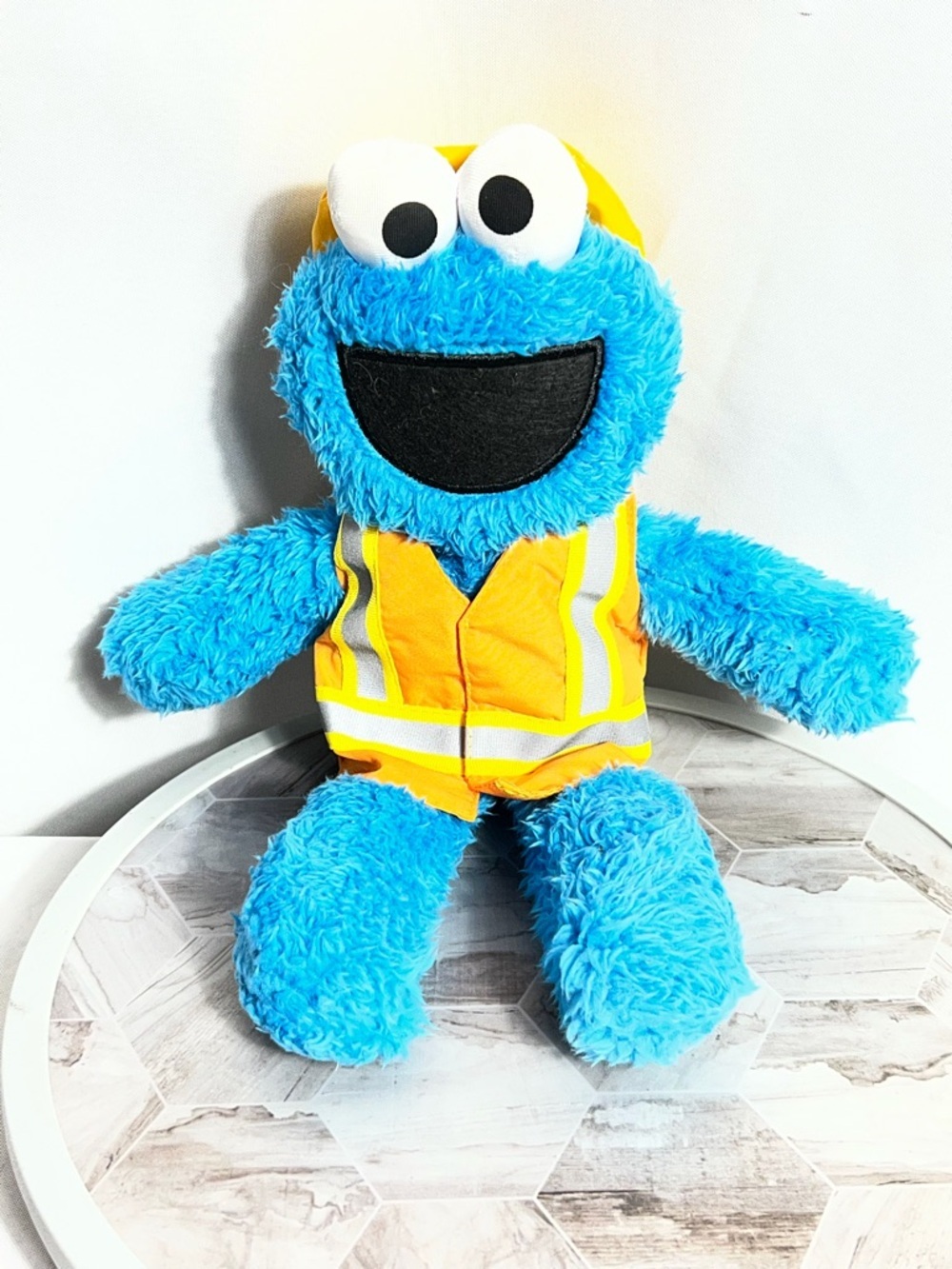 Sesame Street Cookie Monster Construction Plush Hard Hat Safety Vest